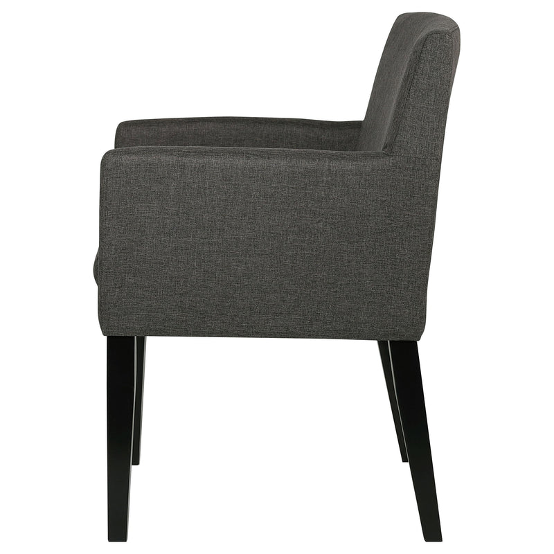 Catherine Upholstered Dining Arm Chair Grey (Set of 2) - 106252