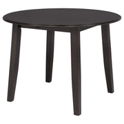 Catley 5-piece Round Drop Leaf Dining Table Set Dark Coffee - 150350