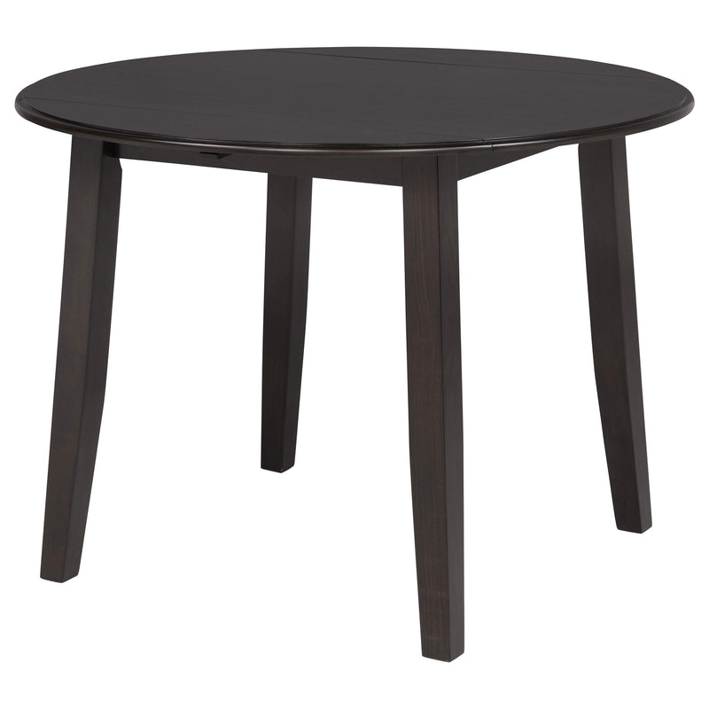 Catley 5-piece Round Drop Leaf Dining Table Set Dark Coffee - 150350