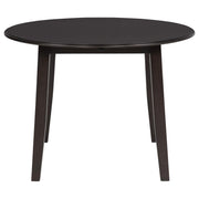 Catley 5-piece Round Drop Leaf Dining Table Set Dark Coffee - 150350