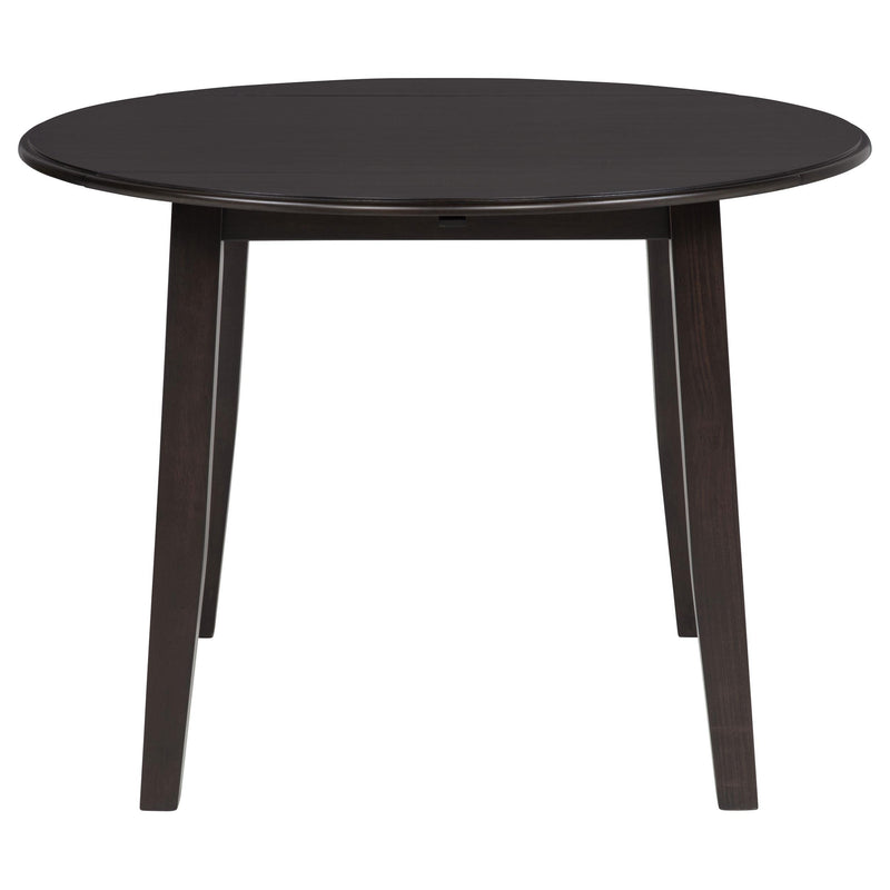 Catley 5-piece Round Drop Leaf Dining Table Set Dark Coffee - 150350