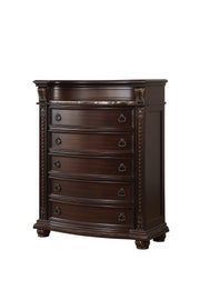 Cavalier Brown Marble Insert Chest - DMV FurnitureChest