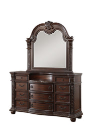 Cavalier Dark Cherry Upholstered Sleigh Bedroom Set - DMV FurnitureBedroom Set