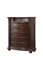 Cavalier Dark Cherry Upholstered Sleigh Bedroom Set - DMV FurnitureBedroom Set