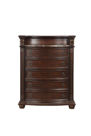 Cavalier Dark Cherry Upholstered Sleigh Bedroom Set - DMV FurnitureBedroom Set