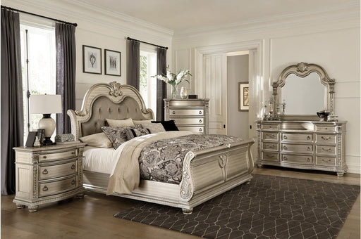 Cavalier Silver Upholstered Sleigh Bedroom Set - DMV FurnitureBedroom Set