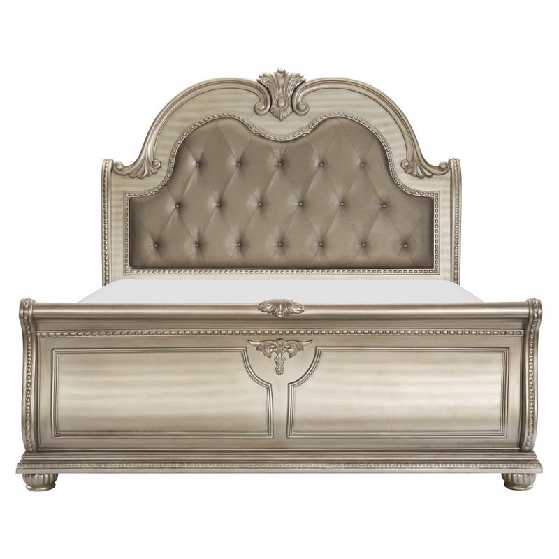 Cavalier Silver Upholstered Sleigh Bedroom Set - DMV FurnitureBedroom Set