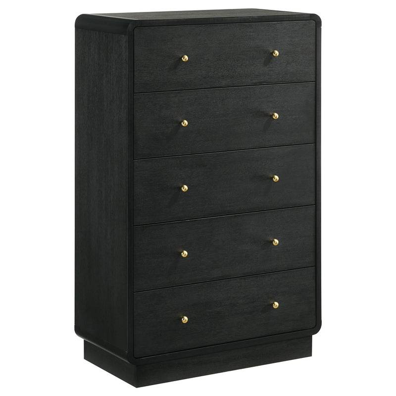 Cavelle 5-drawer Chest of Drawers Black - 223665