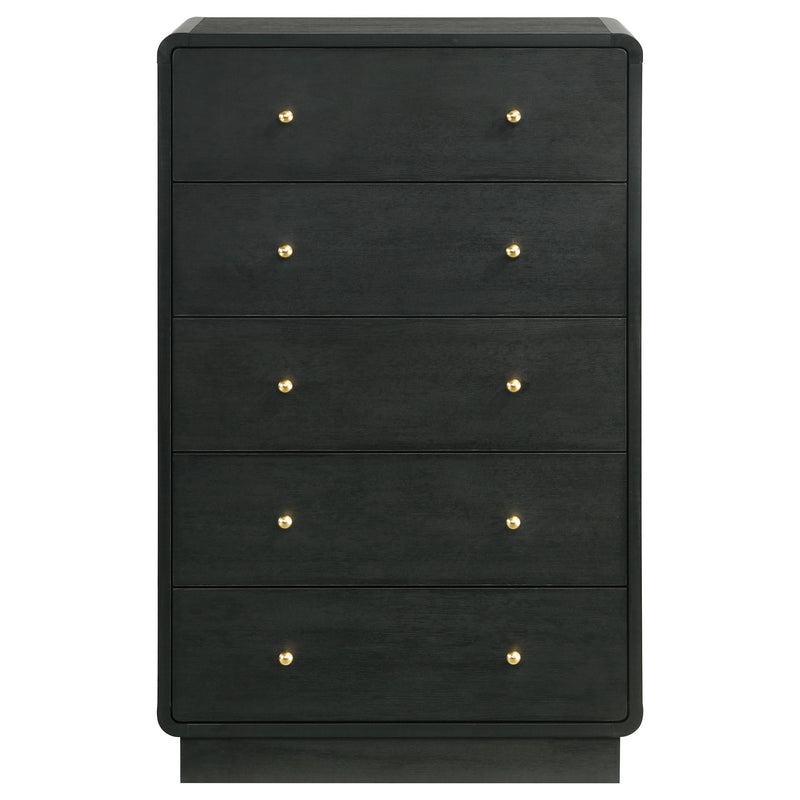 Cavelle 5-drawer Chest of Drawers Black - 223665