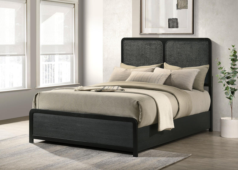 Cavelle 51-inch Upholstered Full Panel Bed Black - 223661F