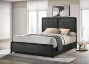 Cavelle 51-inch Upholstered Queen Panel Bed Black - 223661Q