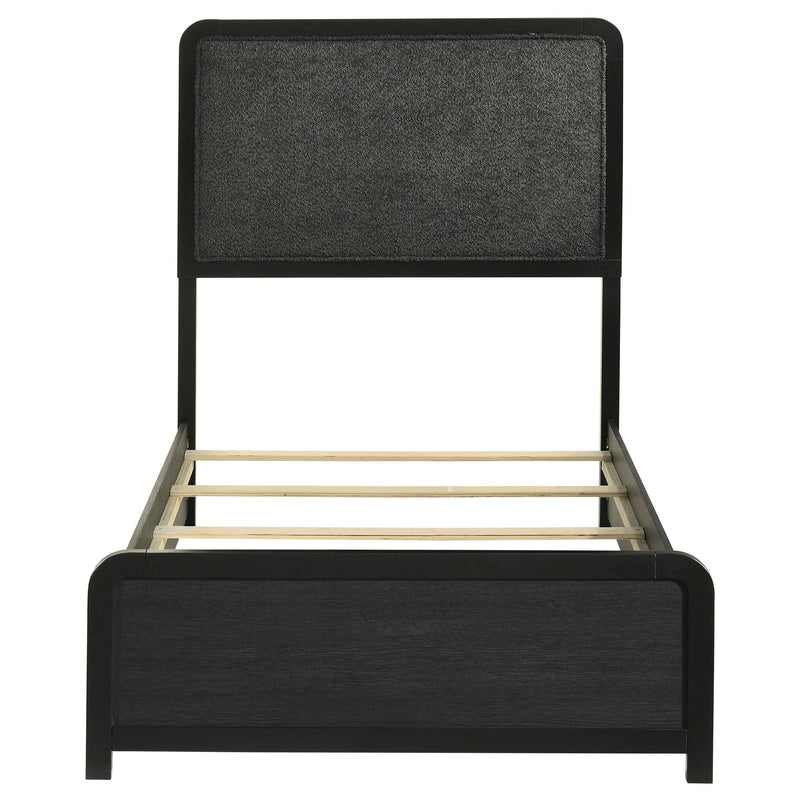 Cavelle 51-inch Upholstered Twin Panel Bed Black - 223661T