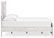 Cayboni Full Panel Bed with Dresser in Whitewash - PKG016587