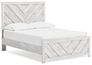 Cayboni Full Panel Bed with Dresser in Whitewash - PKG016587
