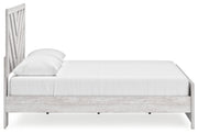 Cayboni King Panel Bed with 2 Nightstands in Whitewash from Ashley - DMV Furniture