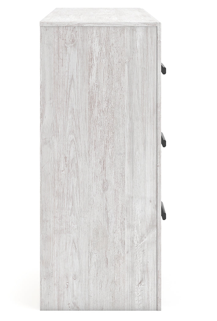 Cayboni King Panel Bed with Dresser and 2 Nightstands in Whitewash from Ashley - DMV Furniture
