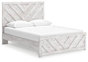 Cayboni Queen Panel Bed with Dresser and Nightstand in Whitewash - PKG019192