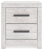 Cayboni Twin Panel Bed with Dresser and 2 Nightstands in Whitewash from Ashley - DMV Furniture