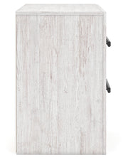 Cayboni Twin Panel Bed with Dresser and 2 Nightstands in Whitewash from Ashley - DMV Furniture