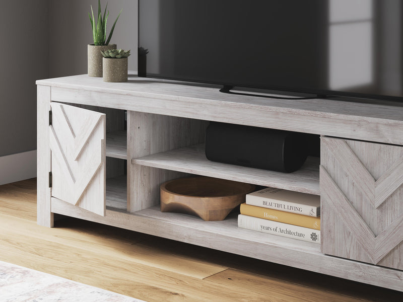 Cayboni Whitewash 71" TV Stand - W3788-68