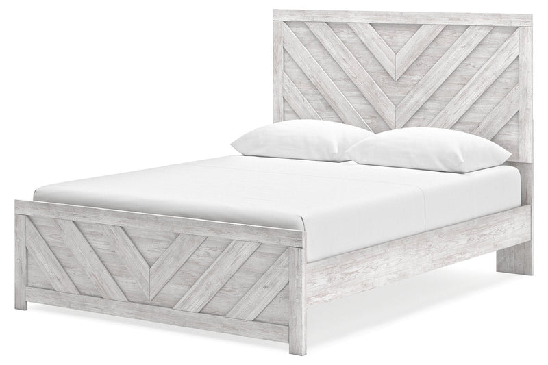 Cayboni Whitewash Queen Panel Bed - DMV FurnitureQueen Bed