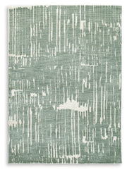 Cayworth Teal/White Large Rug - R407091