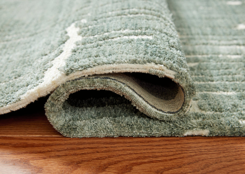 Cayworth Teal/White Medium Rug - R407092