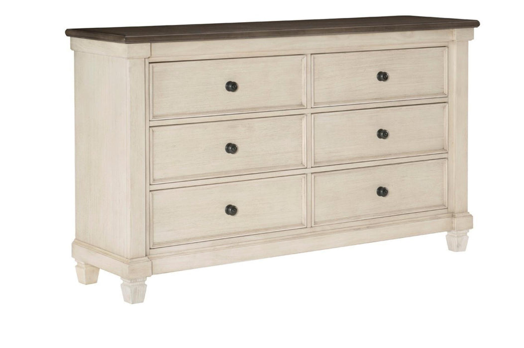 Weaver 6 Piece Eastern King Bedroom Set In Antique White 1626K-1Ek-6Set | Homelegance