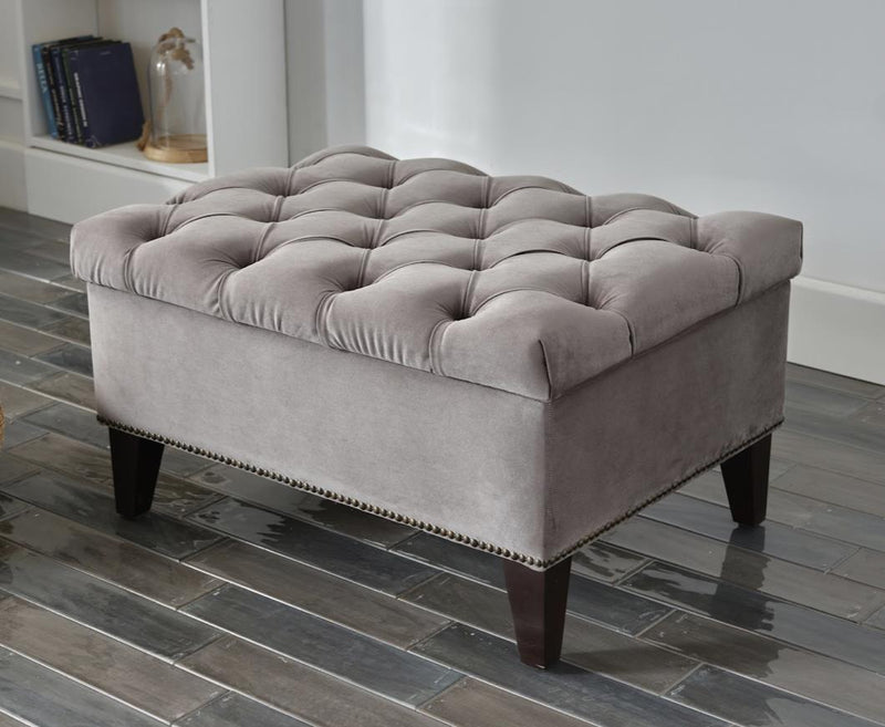 Cecilia Storage Ottoman (Pearla Grey) - DMV FurnitureOttoman