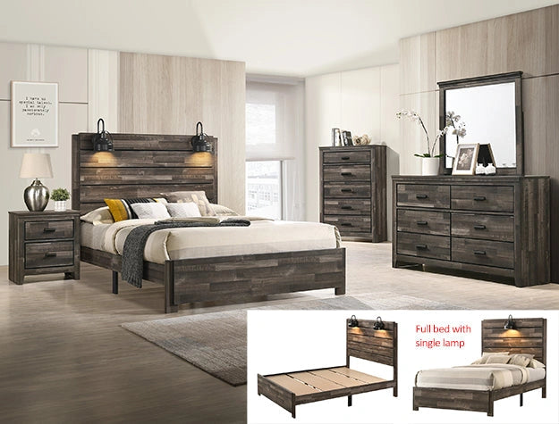 Crown Mark Furniture Carter 2 Drawer Nightstand in Brown image