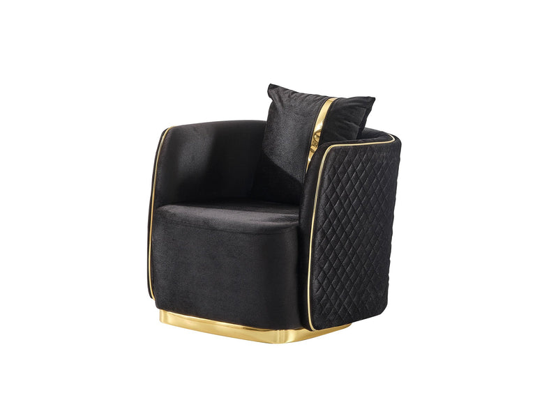 Ceko Chair Cream in Black - 101-CEK-LUN09-B