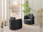 Ceko Chair Cream in Black - 101-CEK-LUN09-B