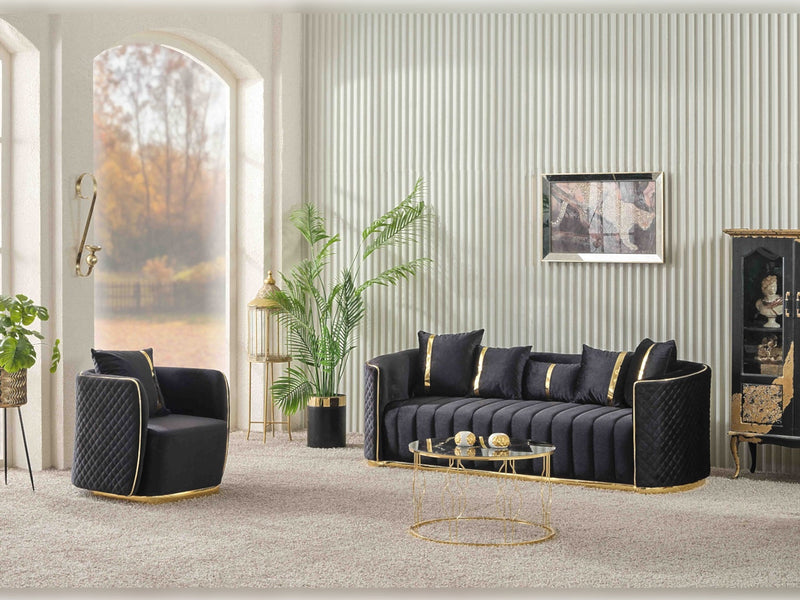 Ceko Chair Cream in Black - 101-CEK-LUN09-B