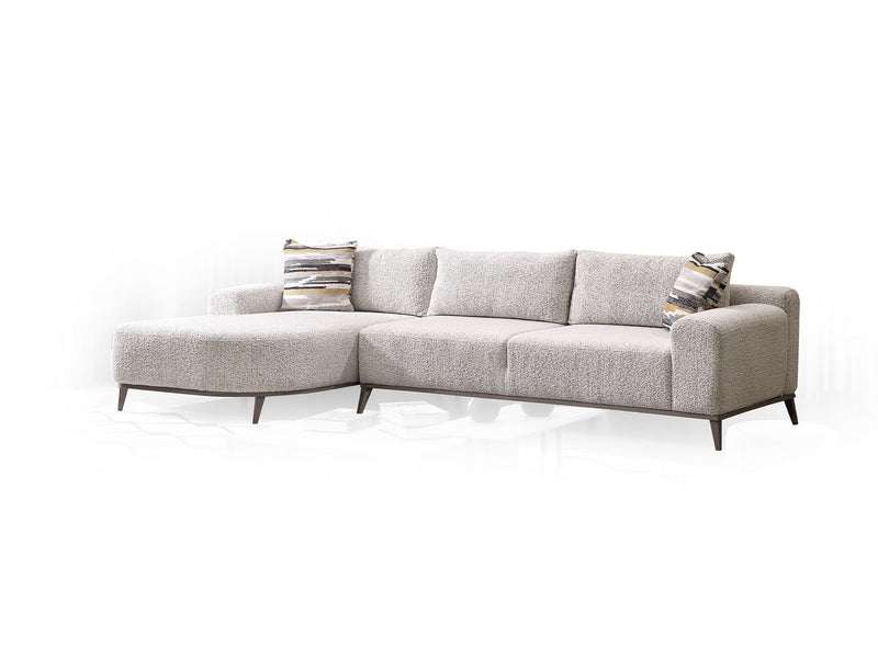 Cenova L Sectional Sofa in Cream - 200-MAX-CEN-TED12-L