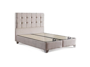 Cenova Storage Bed With Headboard Cream - Twin in Cream - 110-CEN-L01-100-SB