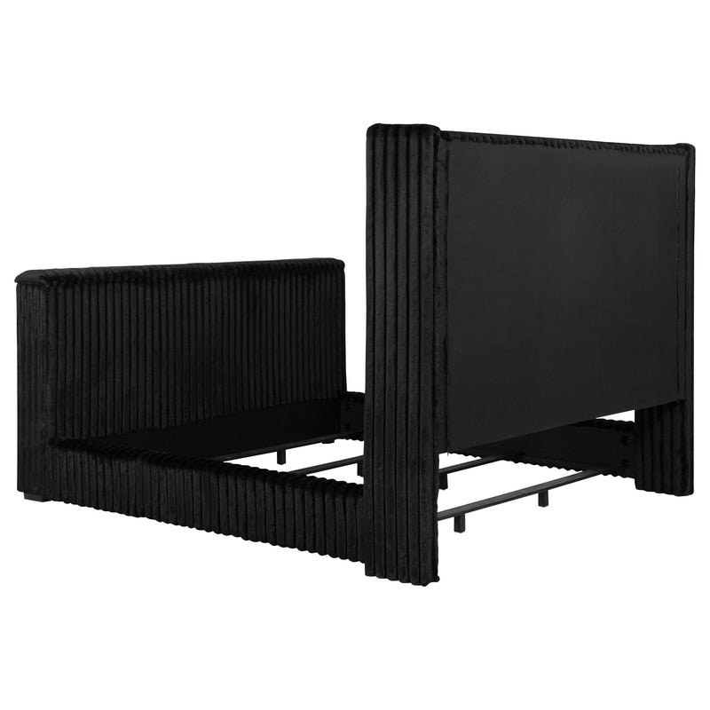 Centergrove Upholstered California King Wingback TV Bed Black - 315945KW