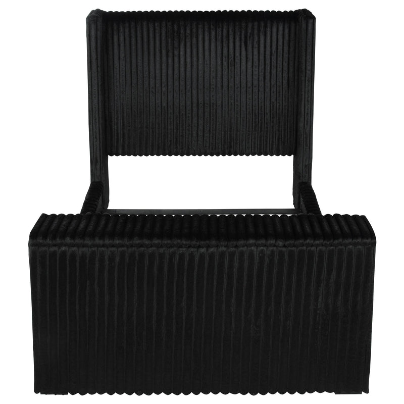 Centergrove Upholstered Queen Wingback TV Bed Black - 315945Q