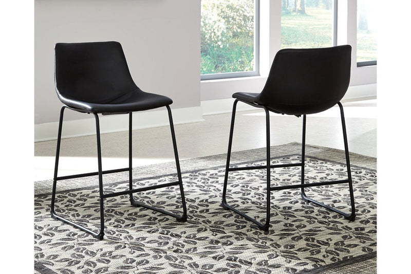 Centiar Black Counter Height Bar Stool (Set of 2) - DMV FurnitureBarstool