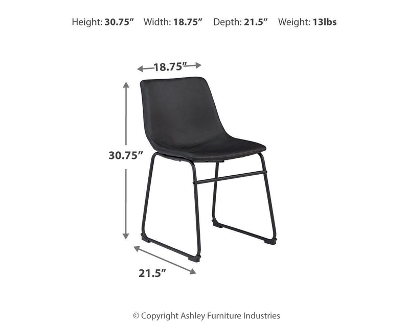 Centiar Black Dining Chair (Set of 2) - D372-06X2
