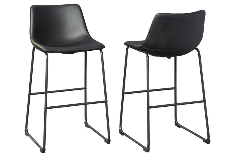Centiar Black Pub Height Bar Stool (Set of 2) - DMV FurnitureBarstool