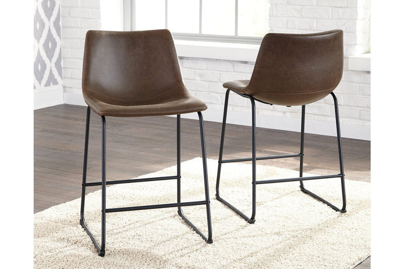 Centiar Brown Counter Height Bar Stool (Set of 2) - DMV FurnitureBarstool