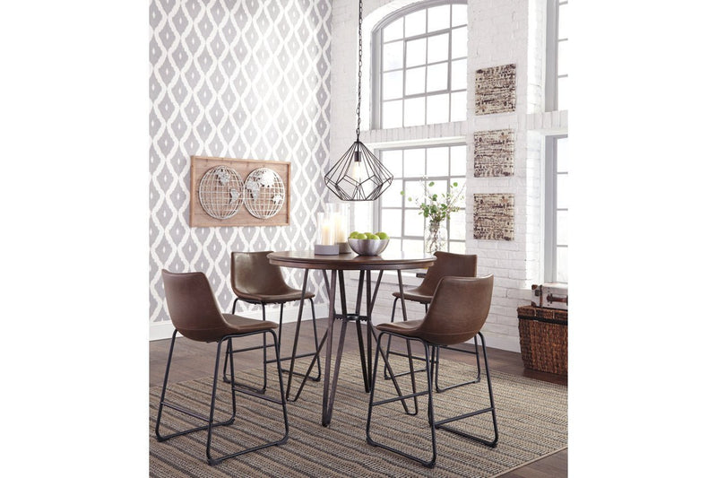 Centiar Brown Counter Height Bar Stool (Set of 2) - DMV FurnitureBarstool