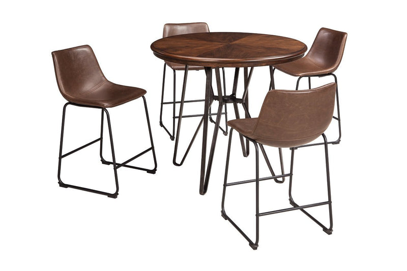 Centiar Brown Counter Height Bar Stool (Set of 2) - DMV FurnitureBarstool