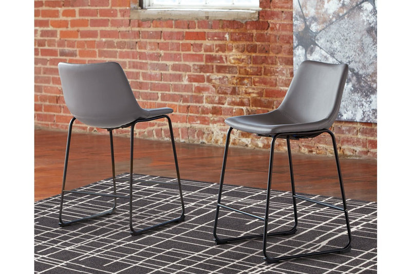 Centiar Gray Counter Height Bar Stool (Set of 2) - DMV FurnitureBarstool