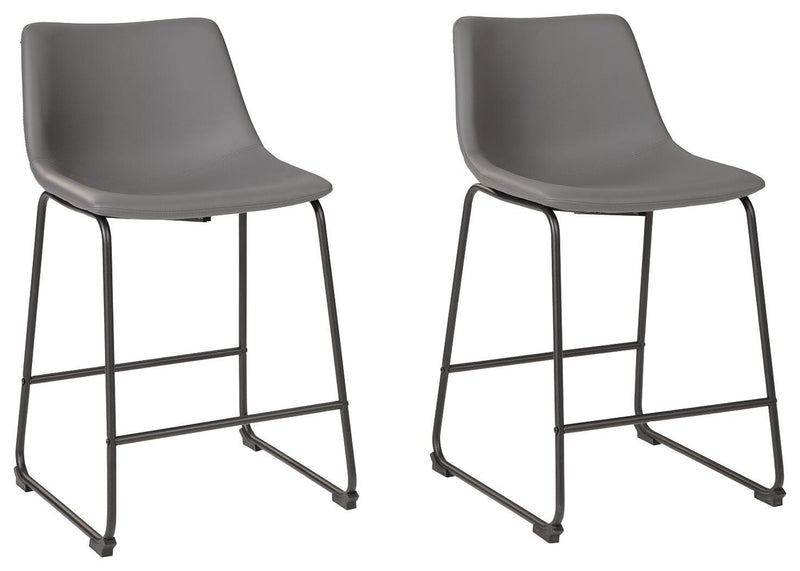 Centiar Gray Counter Height Bar Stool (Set of 2) - D372-824X2