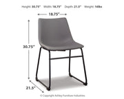 Centiar Gray Dining Chair (Set of 2) - D372-08X2