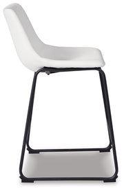 Centiar White Counter Height Bar Stool (Set of 2) - D372-724X2