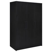 Cerda 3-door Bedroom Wardrobe Storage Cabinet Armoire Black - 950448BLK