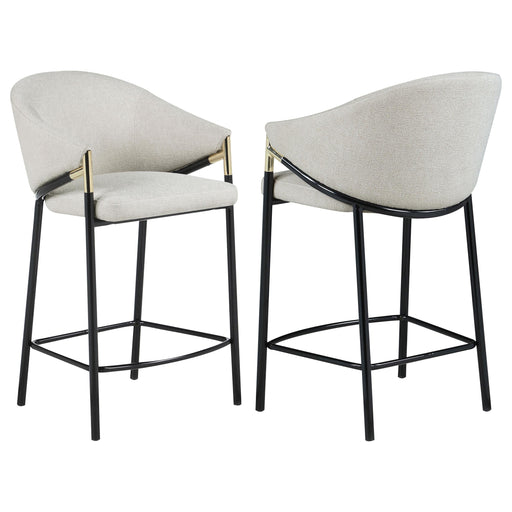 Chadwick Fabric Upholstered Counter Chair Beige (Set of 2) - 183436
