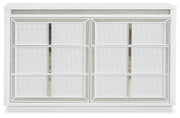 Chalanna King Upholstered Storage Bed with Dresser in White from Ashley - DMV Furniture